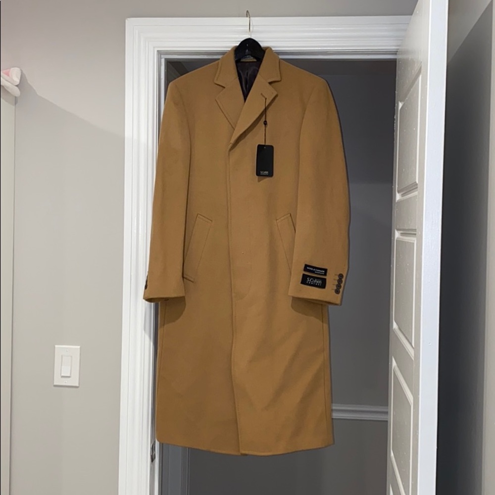 Full Length Camel Wool/Cashmere Coat - 40R